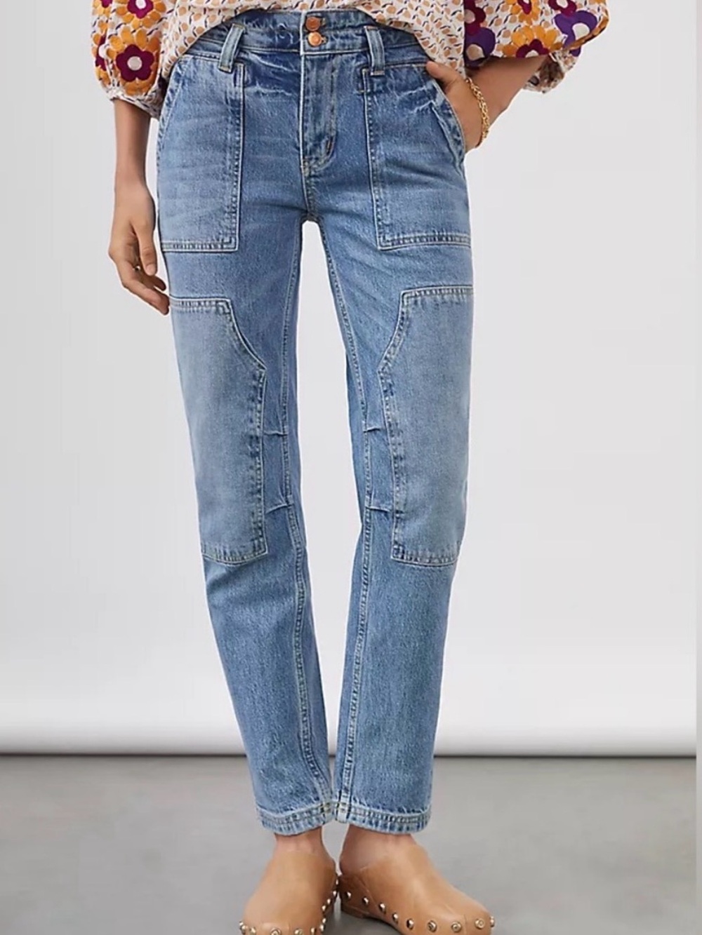 Pilcro The Wanderer Utility Relaxed Jeans Anthropologie 29 Denim (new $148)
